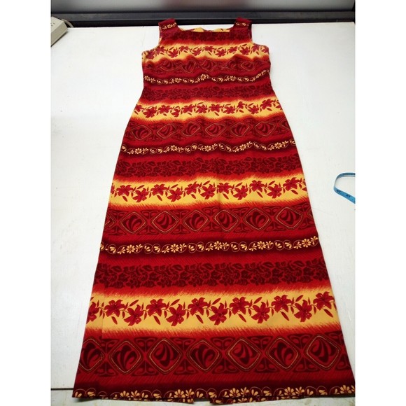 SAG HARBOR Size 8 Floral Dress Silky Satin Light Red Short Sleeves Women's - Picture 1 of 5